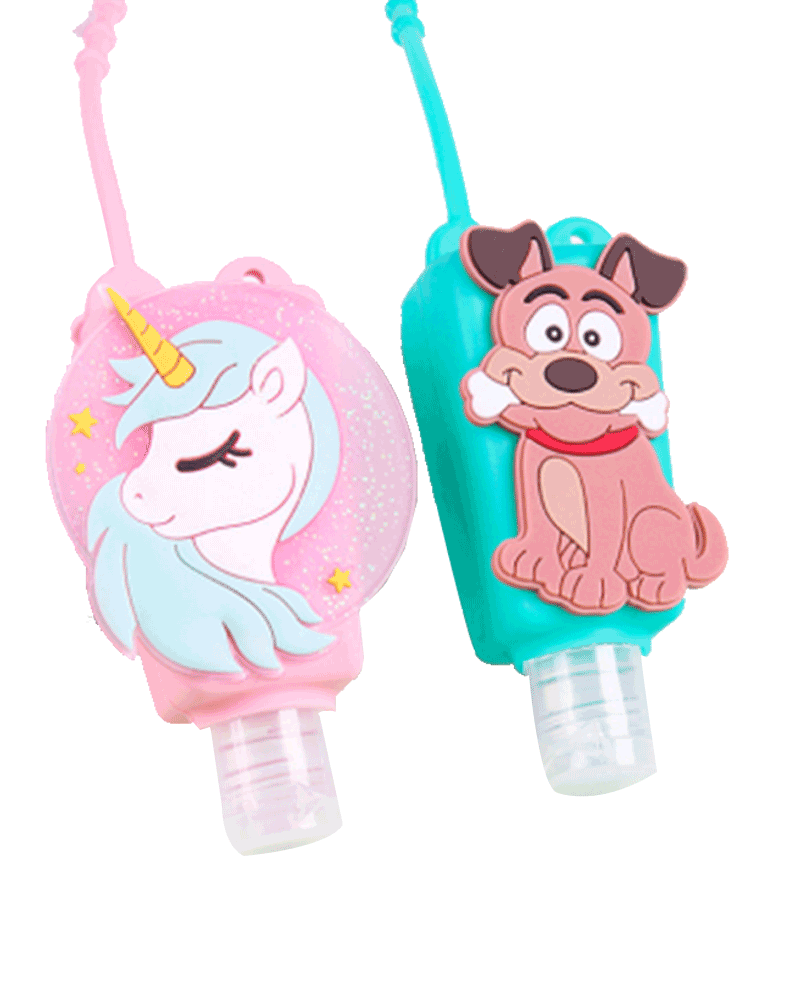 >Cartoon Silicone Hand Sanitizer Holder Sleeve